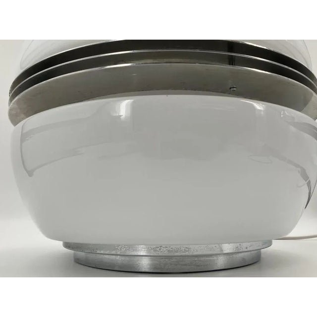 White Large Space Age Spherical Table Lamp by Enrico Tronconi, Italy, 1970s For Sale - Image 8 of 13