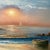 Late 20th Century Vintage Seascape Lighthouse Sunset on the Beach Oil Painting on Canvas by M . Gartland For Sale - Image 5 of 12