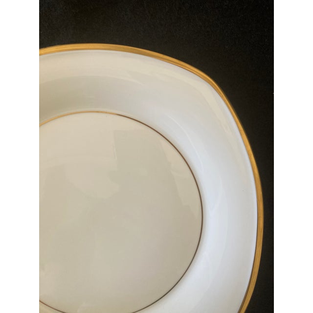 Classic elegant white porcelain desert plates with gold accent by Lenox. Eternal White Dimension II Collection. *DISCONTINUED