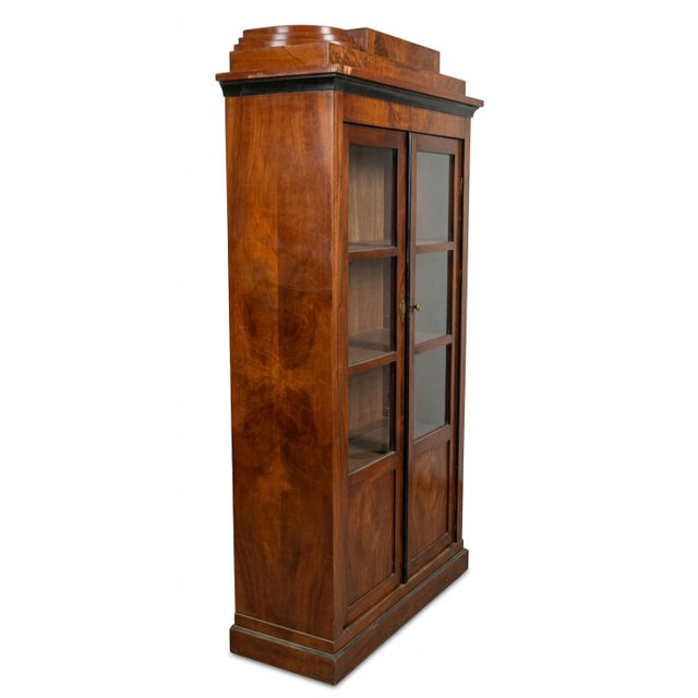 Early 19th Century Early 19th Century Biedermeier Style Double-Door Bookcase / Vitrine For Sale - Image 5 of 5