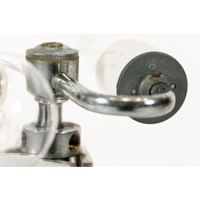 Vintage Mid Century Silver & White Acrylic Shade Table Lamp For Sale - Image 9 of 12