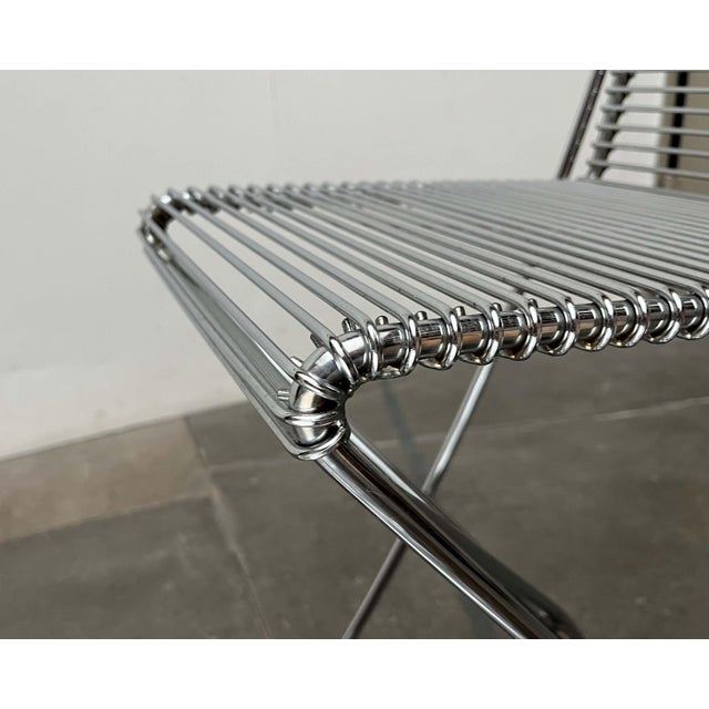 Metal Postmodern German Kreuzschwinger Kitchen Barstool by Till Behrens for Meyer Stahlmöbel, 1980s For Sale - Image 7 of 18
