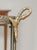 Italian Vintage Italian Steel and Bronze Circular Side Table with Swan Necks and Doors For Sale - Image 3 of 12