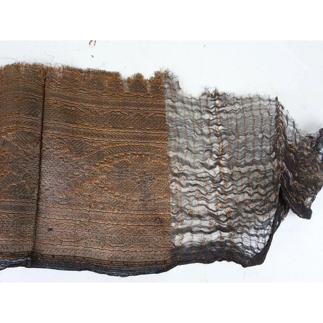 Mid 20th Century Vintage Metallic Indian Fabric Border Trim 7 Yards For Sale - Image 5 of 6