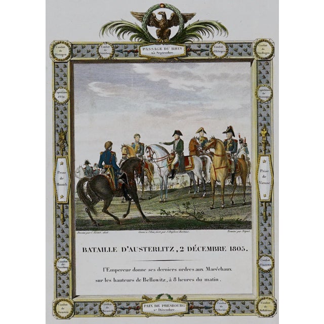 Battle of Austerlitz, December 2, 1805 – Engraving of Emperor Napoleon I – Early 19th Century For Sale - Image 4 of 5