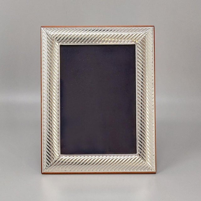 Mid-Century Modern Italian Photo Frame in Silver Plated, 1960s For Sale - Image 3 of 7