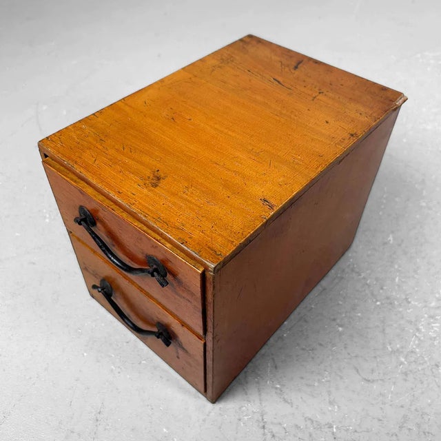 Wood Small Showa Haribako Drawer Chest, Japan, 1930s For Sale - Image 7 of 11