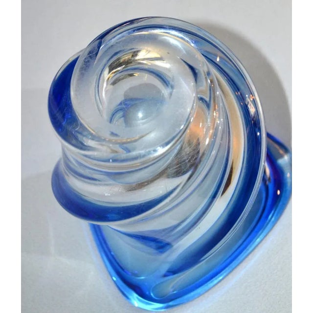 Colored glass vase made by the Val Saint-Lambert manufactory in Belgium, 1960s, signature on the bottom Dimensions Height:...