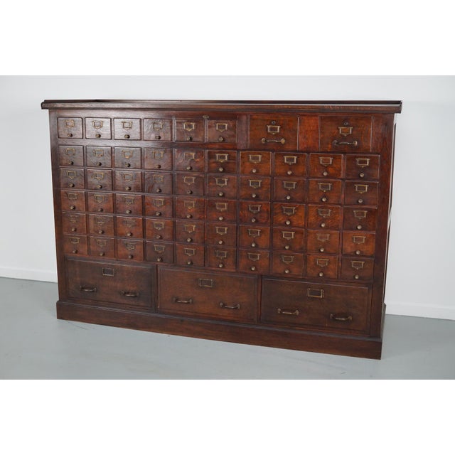 Large French Oak Notary Apothecary Cabinet, 1920s-1930s For Sale - Image 6 of 18
