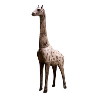 19th Century French Giraffe Sculpture - 6' Tall For Sale