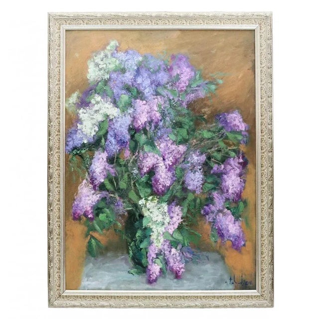 2000 - 2009 Janis Kalnmalis. Lilac. 2011, Painting on Cardboard, Framed For Sale - Image 5 of 5