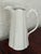 Godinger White Porcelain Fluted Pitcher With Scroll Handle For Sale - Image 10 of 10