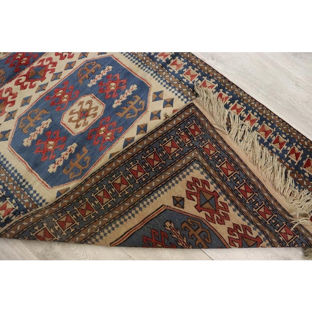 Vintage Turkish Hand Knotted Rug, 1950s For Sale - Image 9 of 18