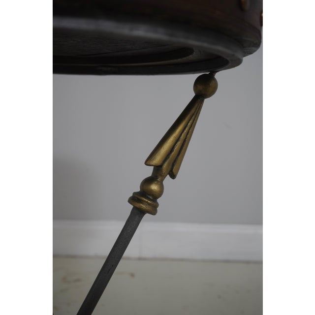 Vintage Leather-Wrapped Box on Stand For Sale - Image 14 of 15