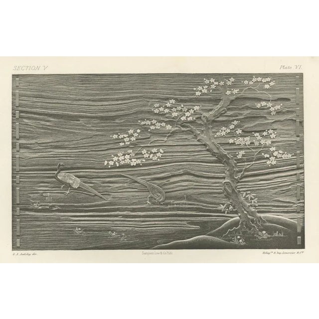 G. A. Audsley, Tranquility in Monochrome, 1884, Chromolithograph on Paper For Sale - Image 6 of 7