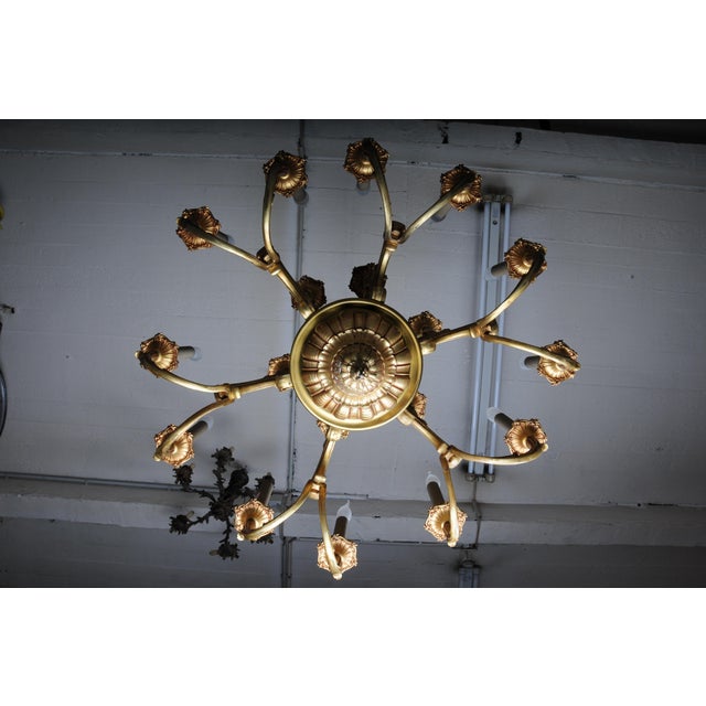 19th Century Gilt Bronze Chandelier, France, 1890s For Sale - Image 14 of 15