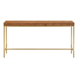 Burl Wood Console Table For Sale