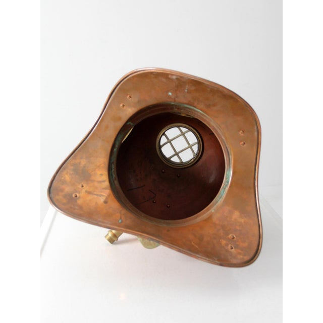Early 20th Century Antique Copper Diving Helmet For Sale - Image 5 of 12
