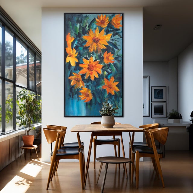 Summer in Provence is a vibrant and textured hand-painted art piece that captures the essence of a sun-kissed day. Against...