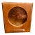 Vintage Ingrrsoll-Rand MCM Minimalist Designed, Hand Crafted Wood Cased Desk Clock With Gold Plaque Stamp For Sale