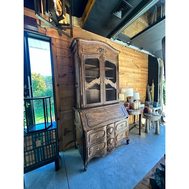 Rustic European Vintage French Secretary’ Desk For Sale - Image 3 of 12