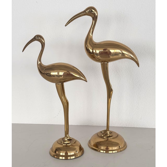Metal Vintage Italian Brass Cranes, 1970s, Set of 2 For Sale - Image 7 of 13