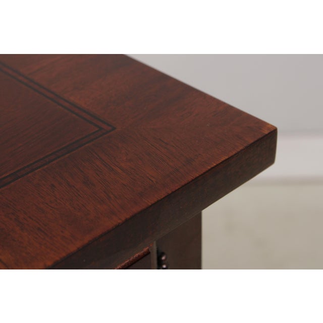 Brown American Drew Mahogany Inlaid Buffet Server For Sale - Image 8 of 18