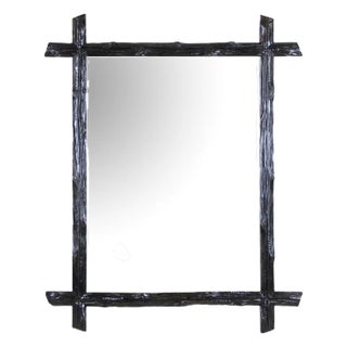 Black Forest Basswood Wall Mirror, Austria, 1880s For Sale