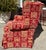 Georgian Style Clarence House Kanji Red Cut Velvet Wingback Chair For Sale - Image 10 of 10