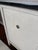 Antique Early 1900s White Painted Small Cabinet With Enamel Metal Top For Sale - Image 10 of 11
