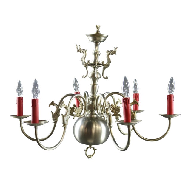 Chandelier Flemish Angels Fish 6-arm 6-light For Sale