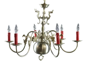 Chandelier Flemish Angels Fish 6-arm 6-light