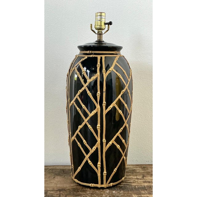 Vintage Glazed Ceramic Icing Lamp For Sale - Image 11 of 16