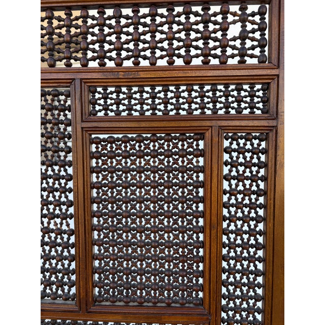 1960s Egyptian Mashrabiya 3-Panel Room Divider For Sale - Image 5 of 6