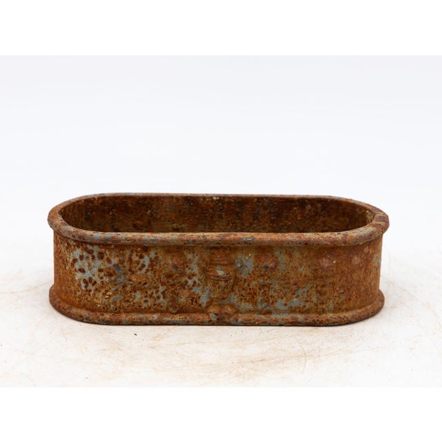 Metal Small Cast Iron Oval Planter, France Early 20th C. For Sale - Image 7 of 10