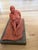 Mid-Century Modern Terracotta-Style Figural Sculpture Mid-Century Modern Style Abstract Seated Female Figure – Terracotta on Wood Base For Sale - Image 3 of 12