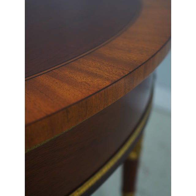 Kindel Louis XVI Style Mahogany Demilune Console Table For Sale In Philadelphia - Image 6 of 13