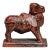 Hand Carved Asian Folk Art Wood Animal Sculpture Statue Distressed Painted Patina Home Decor For Sale