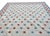 Handmade Cotton Vegetable Dyed Rug, White, Sky Blue and Terracotta Star Dhurrie-6'x9' For Sale - Image 10 of 13