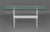Contemporary Modern Glass Top Console Table With Lucite and Steel Base For Sale - Image 3 of 9