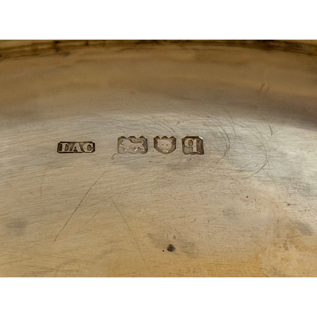 Antique Crichton Bros. Sterling Silver Oval Basket Bowl 920g For Sale - Image 4 of 10