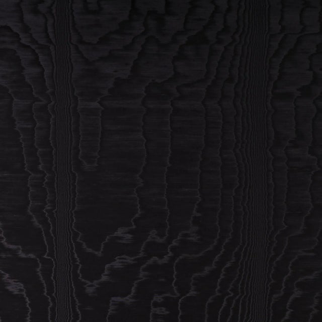 Early 21st Century Schumacher Moire Wallpaper in Noir For Sale - Image 5 of 5