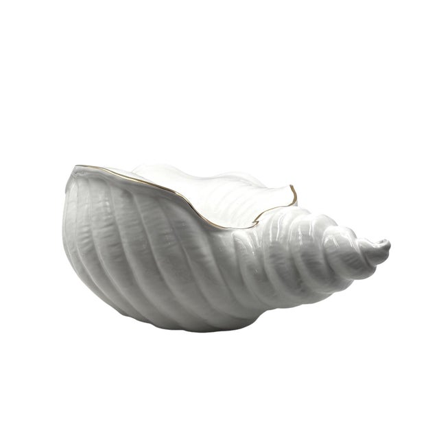 Hollywood Regency Great Ceramic Shell Sculpture, Italy 1970s For Sale - Image 4 of 12