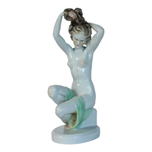 Vintage Herend Porcelain Nude Female Sculpture
