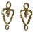 Brass Ormolu French Regency Hardware Pull Knob Handles - a Pair For Sale