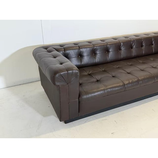 Mid-Century Model 5407 Sofa in Leather attributed to Edward Wormley for Dunbar, 1960s For Sale - Image 10 of 18