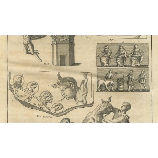 Paper After Bernard de Montfaucon, Classical Sculpture Studies, 1721, Engraving For Sale - Image 7 of 9