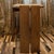 Four Hands Hoven backless counter stool featuring a sculptural oak frame and upholstered seat in Alcala Fawn performance...