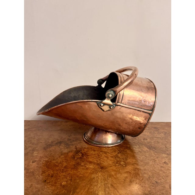 Early 19th Century Antique George III Copper Helmet Coal Scuttle, 1800 For Sale - Image 5 of 5