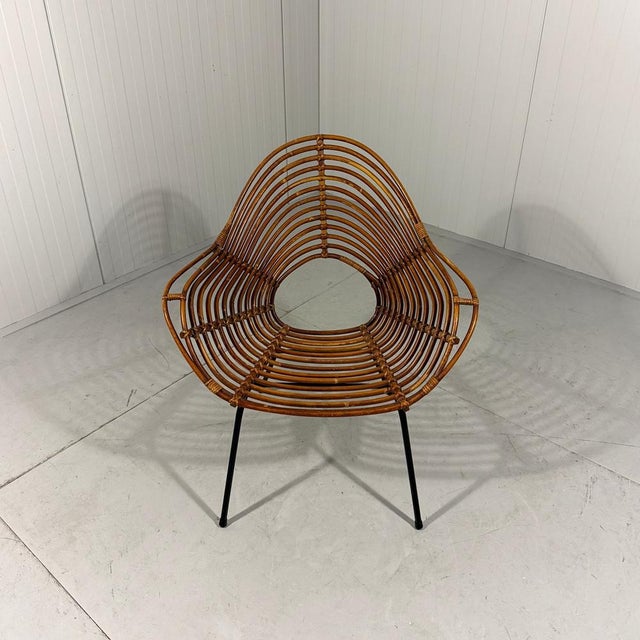 Rattan Easy Chairs attributed to Rohé Noordwolde Netherlands 1960s, Set of 2 For Sale - Image 10 of 18